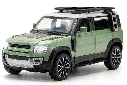 Exclusive Alloy Metal Pull Back Diecast Car 1:32 Range Rover Defender Metal Toy car (Green, Pack of: 1)
