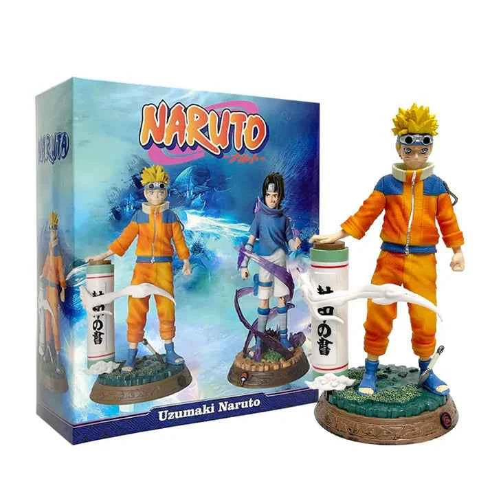 Naruto Uzumaki Action Figure with Scroll Display Base – Anime Collectible Statue (Approx. 18 cm)