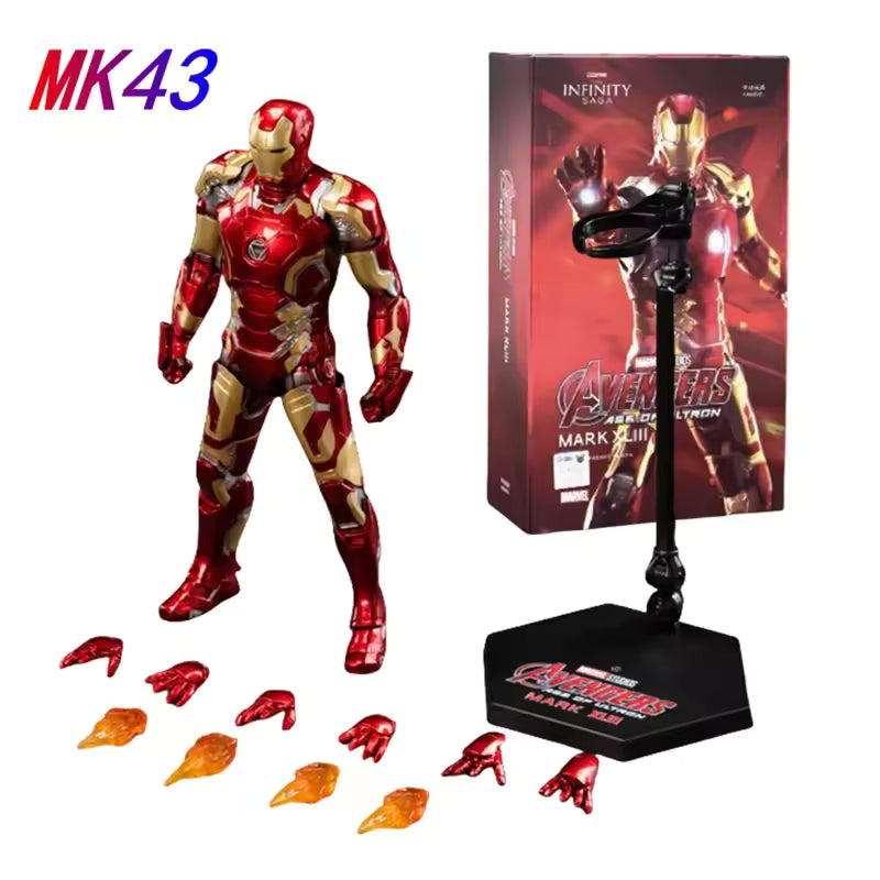 Marvel Studios Iron Man : The Infinity Saga 1:10 Scale Iron Man Mark MK43 Figure by ZD Toys (Size-7 Inch) - Noob Toys