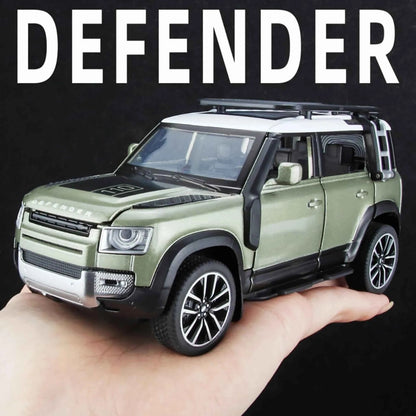 Exclusive Alloy Metal Pull Back Diecast Car 1:32 Range Rover Defender Metal Toy car (Green, Pack of: 1)