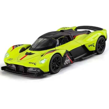 1:32 Scale Green Aston Martin Valkrie Die-Cast Metal Car with Sport car Openable Doors