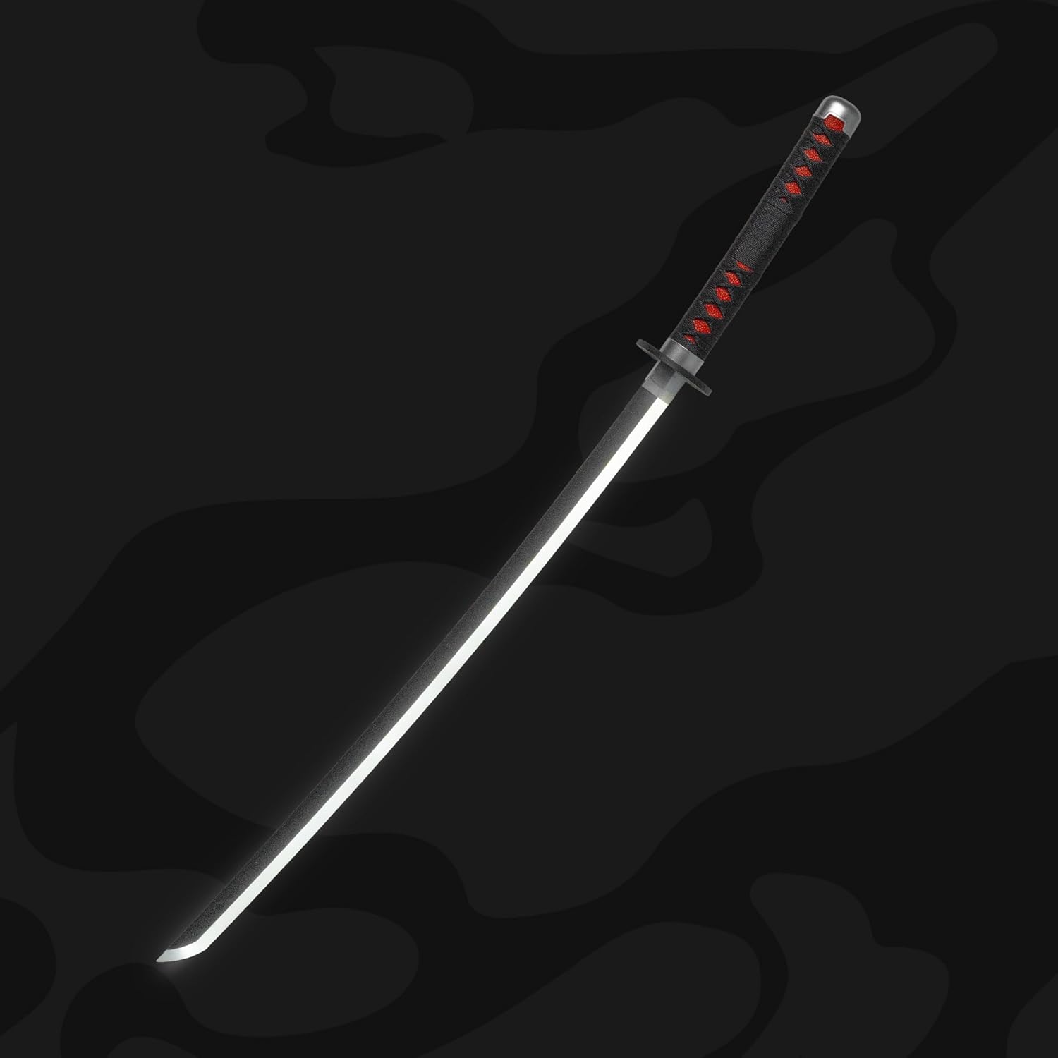 Demon Slayer Tanjiro Kamado Neon LED Katana – 100cm Life-Size Light-Up Anime Sword for Cosplay, Display & Training | Elegant Gift for Fans, Kids, Teens & Collectors - Noob Toys