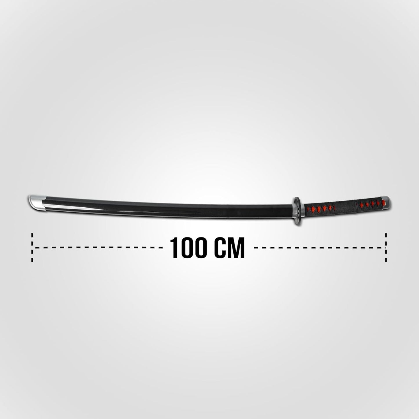 Demon Slayer Tanjiro Kamado Neon LED Katana – 100cm Life-Size Light-Up Anime Sword for Cosplay, Display & Training | Elegant Gift for Fans, Kids, Teens & Collectors - Noob Toys