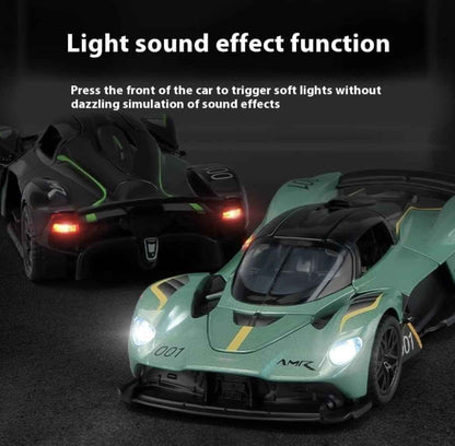 1:32 Aston Martin Valkyrie Diecast Car Model- Metallic Green