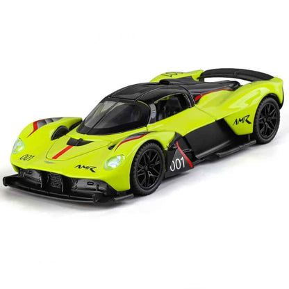 1:32 Scale Green Aston Martin Valkrie Die-Cast Metal Car with Sport car Openable Doors