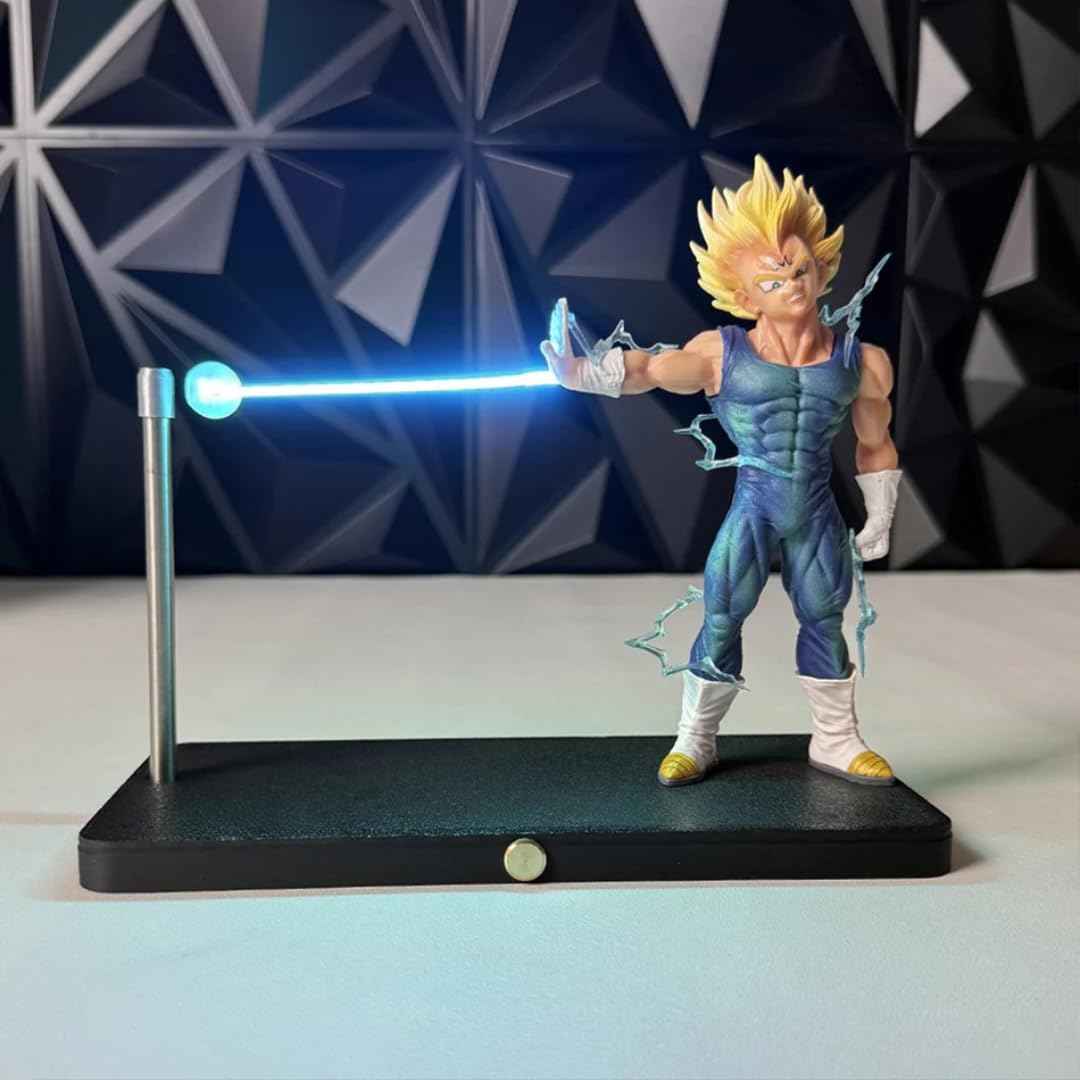DBZ Vegeta Magnetic Night Light Action Figure with LED Energy Beam | 16 cm Special Edition with Magnetic Base
