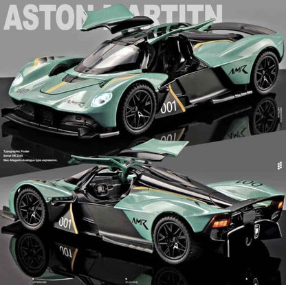 1:32 Aston Martin Valkyrie Diecast Car Model- Metallic Green