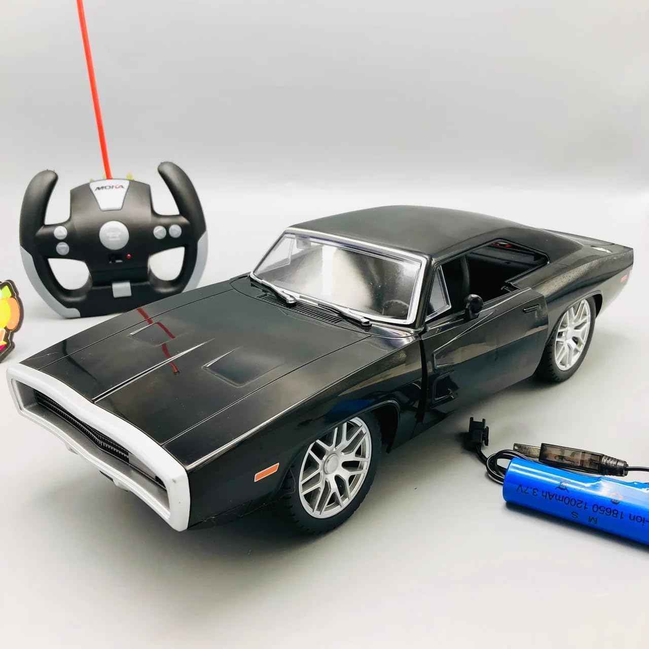 1970 Dodge Muscle Car RC – High-Speed 2.4GHz Remote Control with Lights & Opening Doors – Ultimate Fast & Furious Toy for Boys