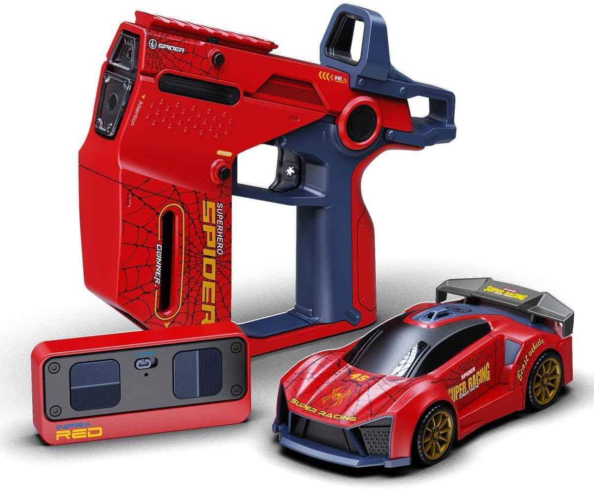 2 Player Infrared Battle RC Car Toy with Dual Remotes, Shoot & Knock Down Racing Game, Time Bound Dodge & Target Action