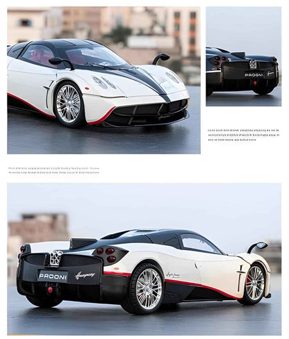 1:32 Scale White Die-Cast Pagani Sports Car - Premium Alloy Metal Pullback