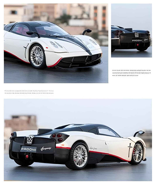 1:32 Scale White Die-Cast Pagani Sports Car - Premium Alloy Metal Pullback