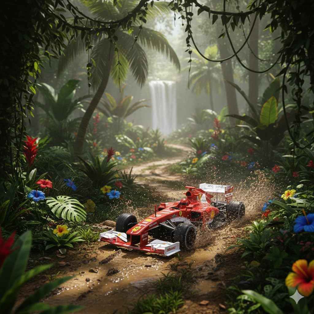 Rechargeable Remote Control Ferrari F1 Car with 2.4GHz Frequency Rechargeable via USB Cable (Included) for eco-Friendly Play for Kids Aged 6 Years and Above