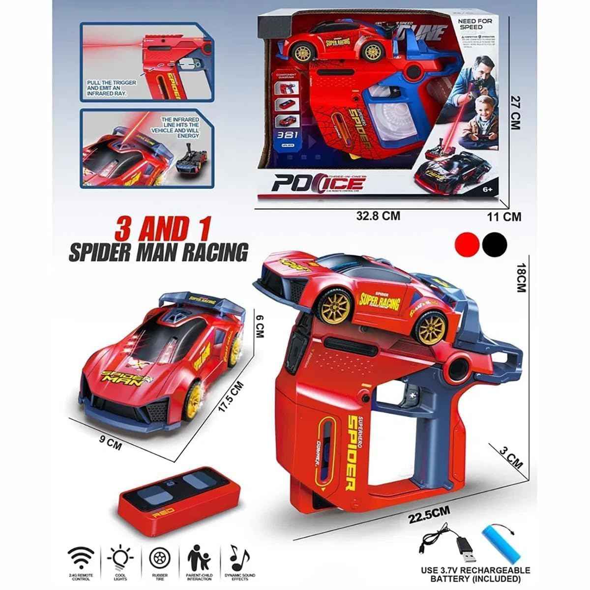 2 Player Infrared Battle RC Car Toy with Dual Remotes, Shoot & Knock Down Racing Game, Time Bound Dodge & Target Action