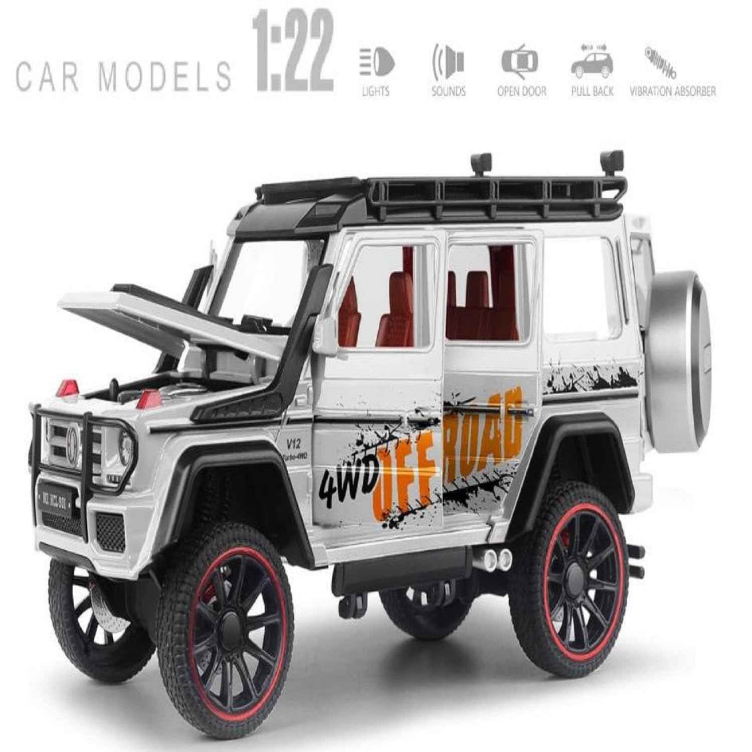 1:22 Alloy Model Car Mercees Bez Gls 600 Maybach Die Cast Model Mini Car Pull Back Model Toy Car with Sound and Light