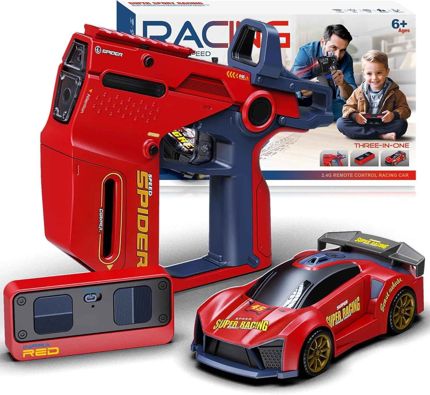2 Player Infrared Battle RC Car Toy with Dual Remotes, Shoot & Knock Down Racing Game, Time Bound Dodge & Target Action