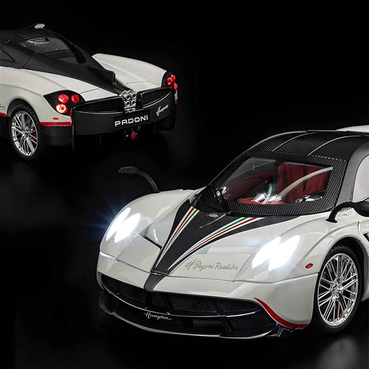 1:32 Scale White Die-Cast Pagani Sports Car - Premium Alloy Metal Pullback