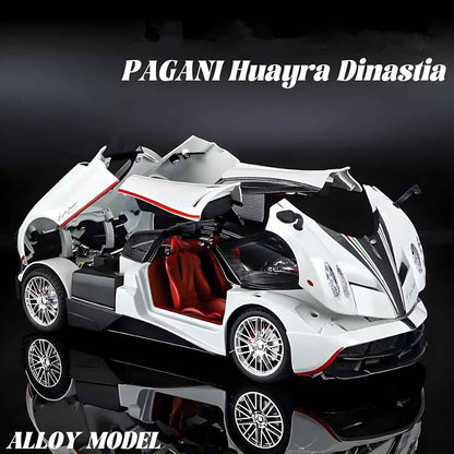 1:32 Scale White Die-Cast Pagani Sports Car - Premium Alloy Metal Pullback