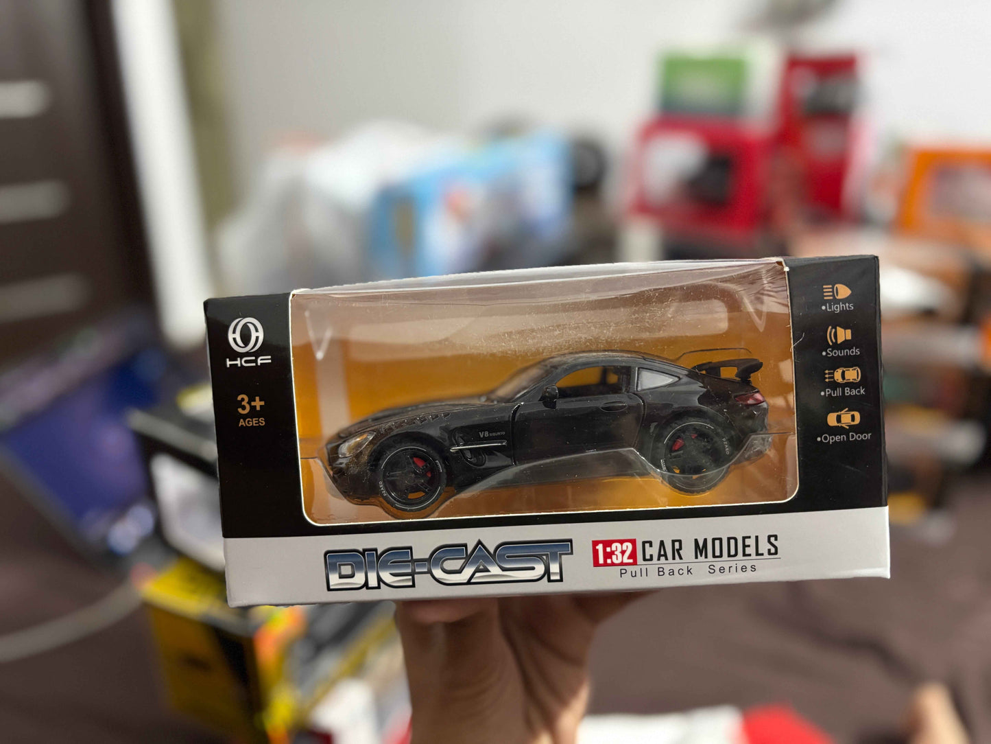 Mercedes-Benz AMG GT Diecast Car – Luxury Sports Model for Collectors & Kids Black Scale 1:32