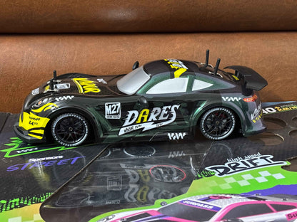 RC Drift Car 1:16 Scale 2.4GHz 4WD High Speed Remote Control Car with LED Lights, Extra Tires & Rechargeable Battery – Racing Sport Vehicle Toy for Kids, Boys, Girls & Adults