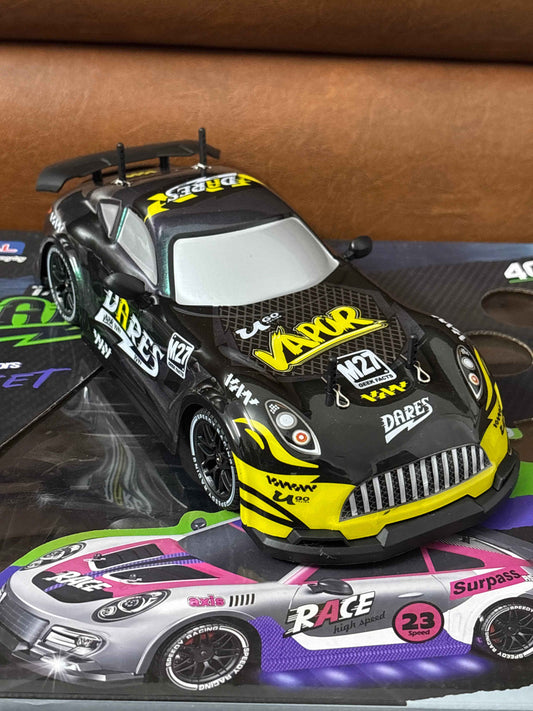 RC Drift Car 1:16 Scale 2.4GHz 4WD High Speed Remote Control Car with LED Lights, Extra Tires & Rechargeable Battery – Racing Sport Vehicle Toy for Kids, Boys, Girls & Adults