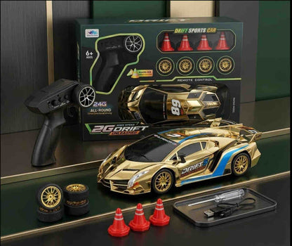 High-Speed Drift Remote Control Car – 25 km/h, LED Lights, 2.4G - Noob Toys