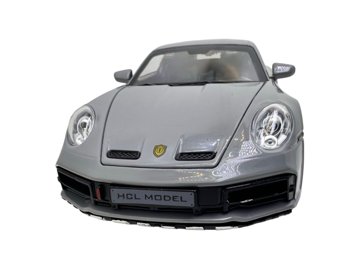 Porsche Turbo grey model 1:22 scale with lights, sounds and steam effect