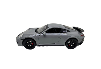Porsche Turbo grey model 1:22 scale with lights, sounds and steam effect