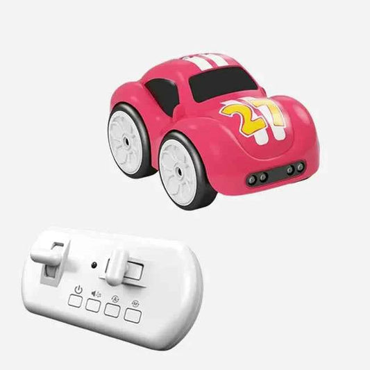 Magic Induction 2.4G Remote Control Rail Track Car Smart Sensor RC Toy with Flexible DIY Track, Lights & Automatic Following Mode