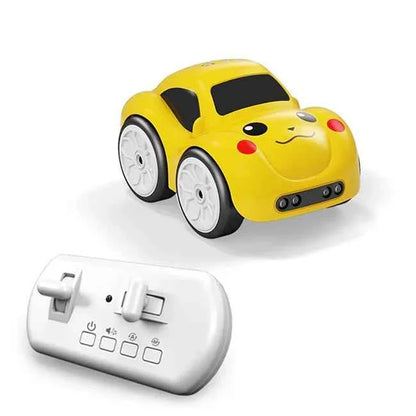 Magic Induction 2.4G Remote Control Rail Track Car Smart Sensor RC Toy with Flexible DIY Track, Lights & Automatic Following Mode