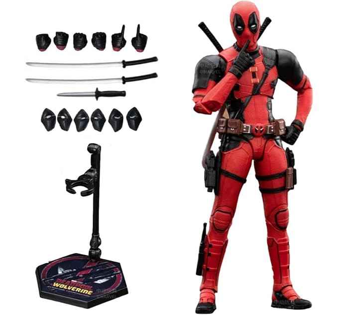 Deadpool Action Figure, Movie Collectible Edition, 1:10 Scale Full Set Articulated Figure, 7 Inches