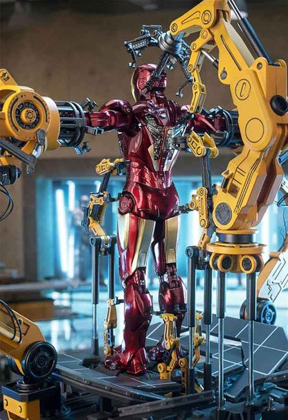 ZD Toys Collectible Figure Full Set: Iron Man Hero Mark IV with Suit-up Gantry, 1:10 Scale Miniature Action Figurine CJTMK4